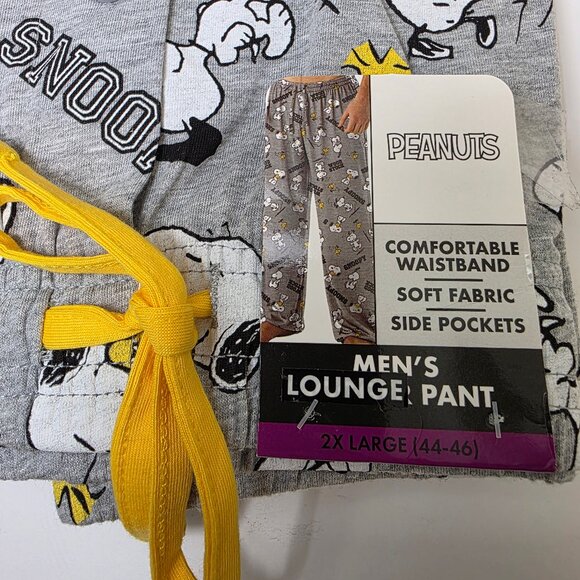 Peanuts Snoopy Pajama Pants Men's Size 2XL (44-46) PJ Bottoms Elasticized Waist - Picture 2 of 10